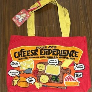 Trader Joe's Red and Yellow Cheese Experience Tote Bag - NWT